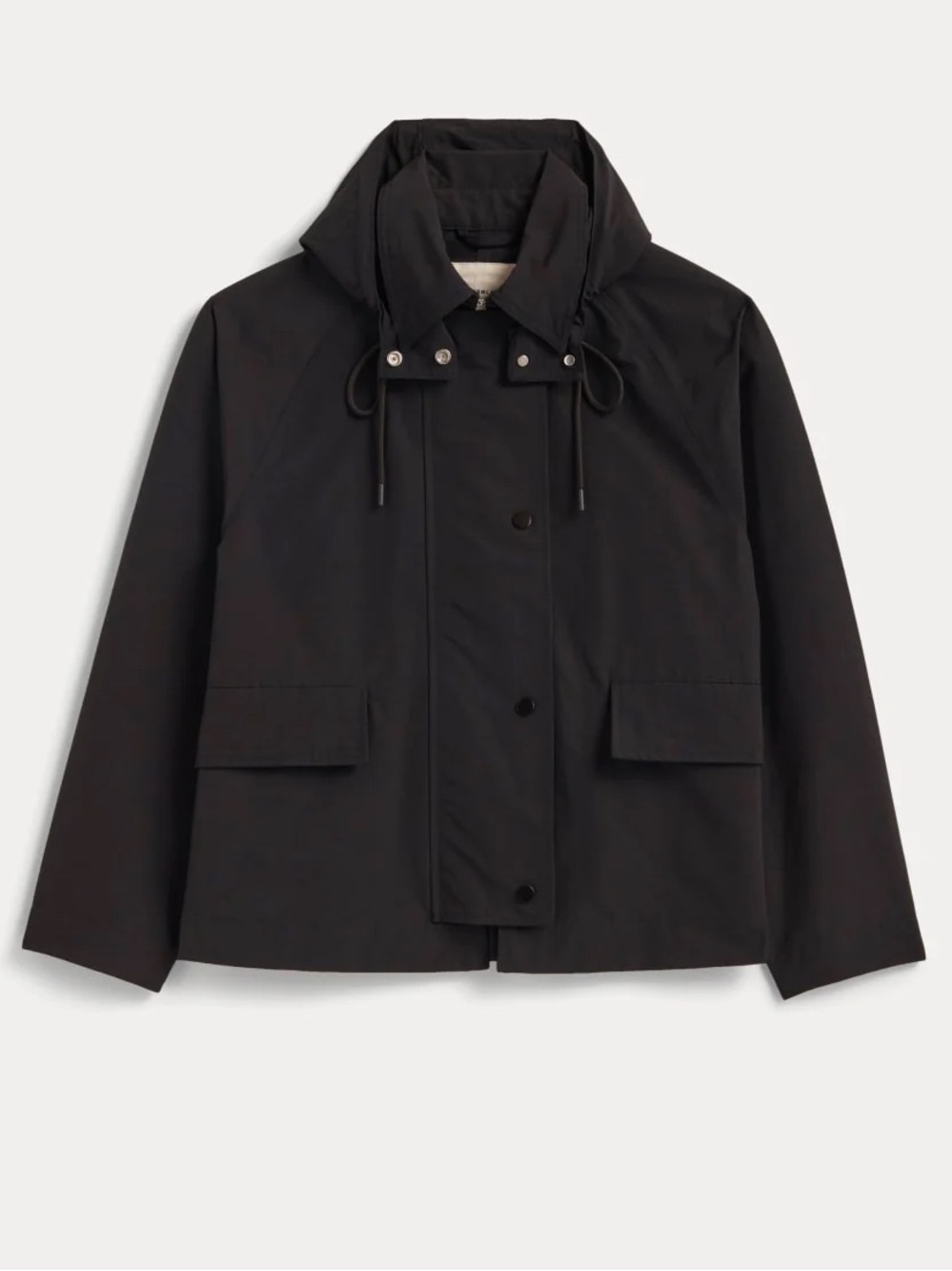 Everlane The Short Anorak Black Water Resistant Hooded Jacket NWT Medium